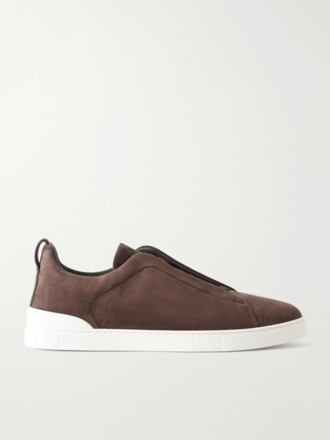 ZEGNA Triple Stitch™ Suede Slip-On Sneakers