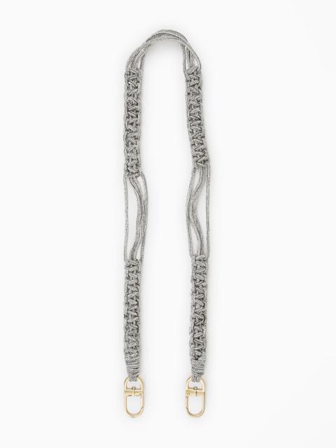 GIORGIO ARMANI Long rhinestone strap with a woven motif