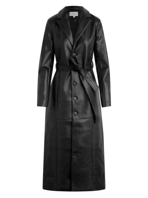 Joe's Jeans Women's The Faux Leather Long Coat - Black