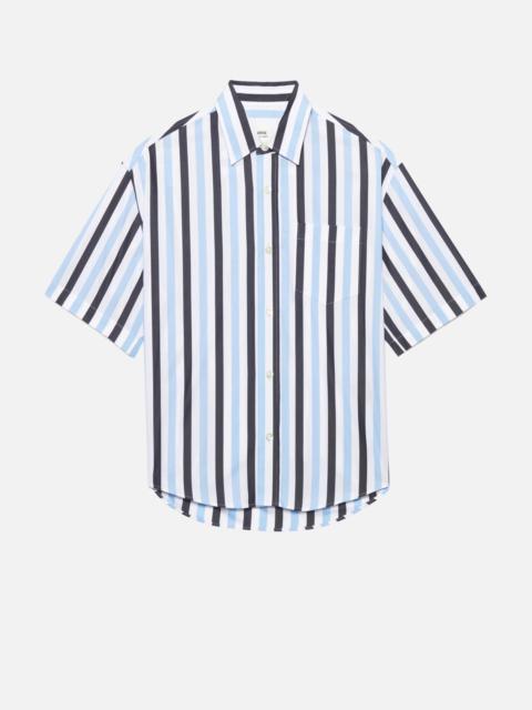 AMI Paris Striped Short-Sleeved Shirt