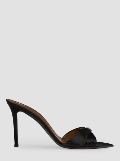 Giuseppe Zanotti Women's Intrigo 90MM Silk Stiletto Mules - Nero