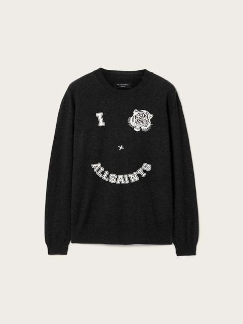 ALLSAINTS GRINNER OVERSIZED CEW NECK SWEATER