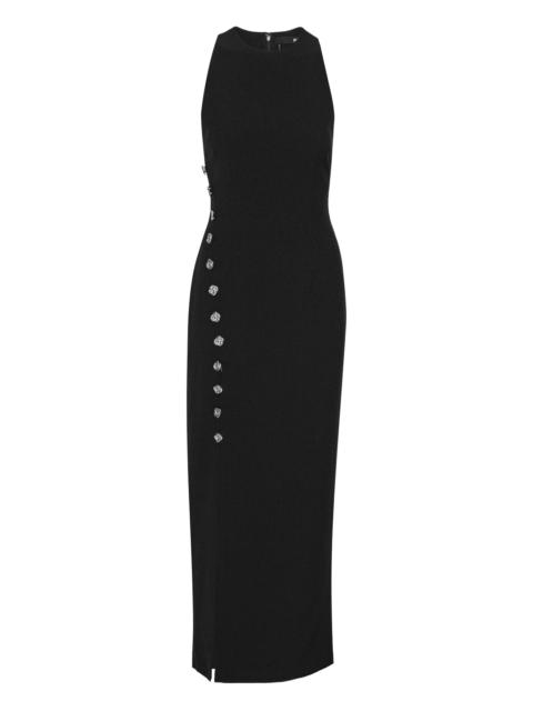 Rotate Button-embellished Midi Dress