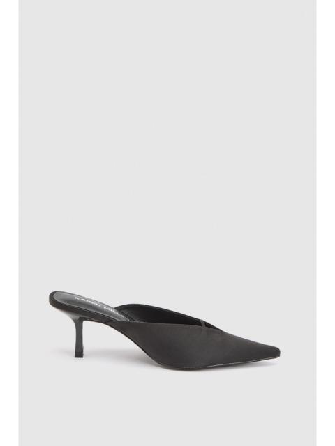 KAREN MILLEN Satin Closed Toe Heeled Mules