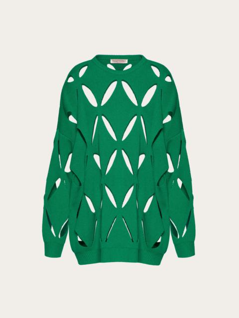 Valentino EMBROIDERED WOOL SWEATER