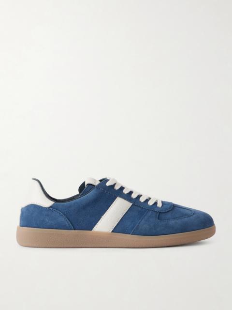 TOM FORD Archer Leather-Trimmed Suede Sneakers