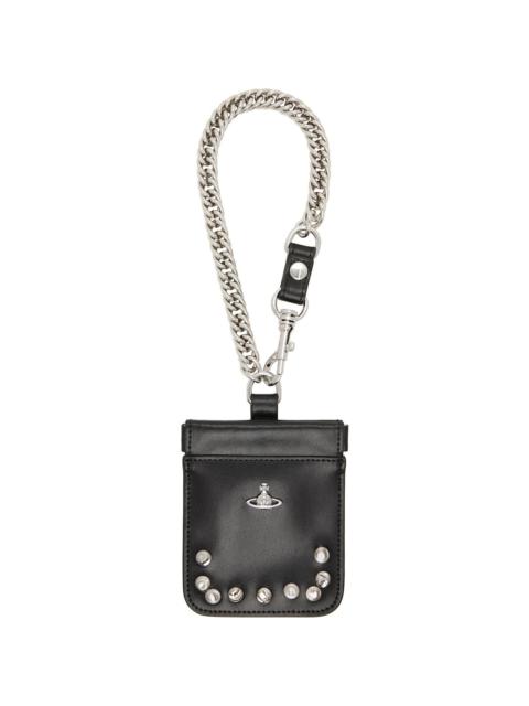 Vivienne Westwood Black Coin Pouch Chain Wallet