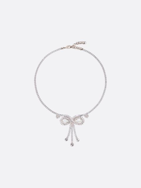 Alessandra Rich CRYSTAL NECKLACE WITH BOW