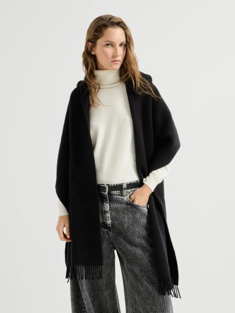 Brunello Cucinelli Hooded wool and cashmere knit scarf