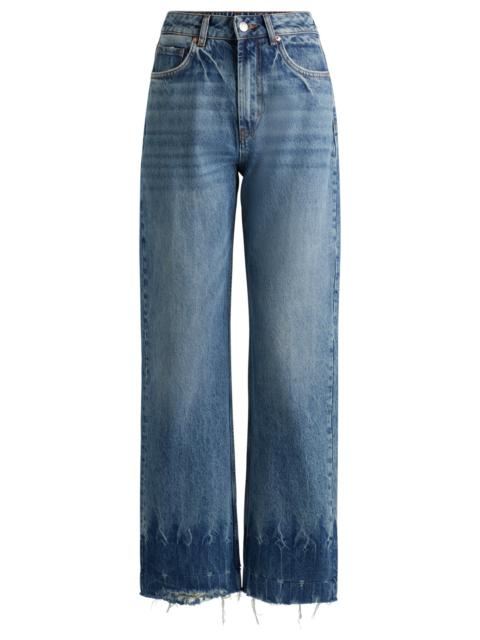 HUGO RELAXED-FIT JEANS IN BLUE TINTED DENIM