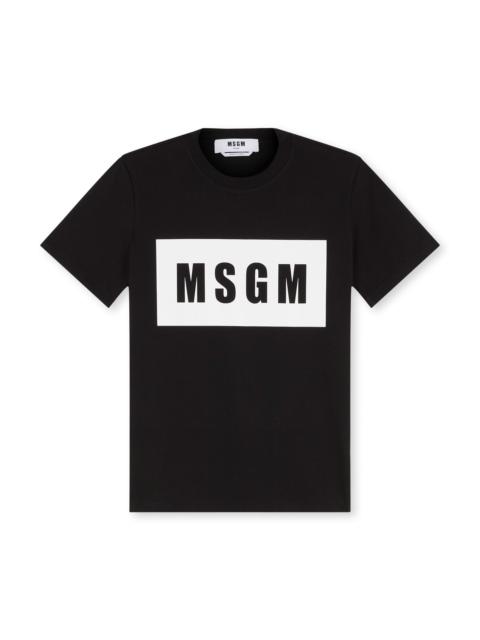 MSGM Crew neck T-shirt with MSGM box logo