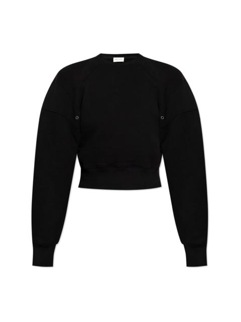 long-sleeve cotton sweatshirt