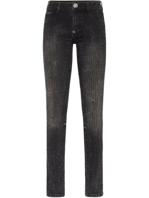 PHILIPP PLEIN crystal-embellished jeans