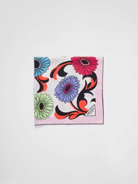 Prada Printed silk twill scarf
