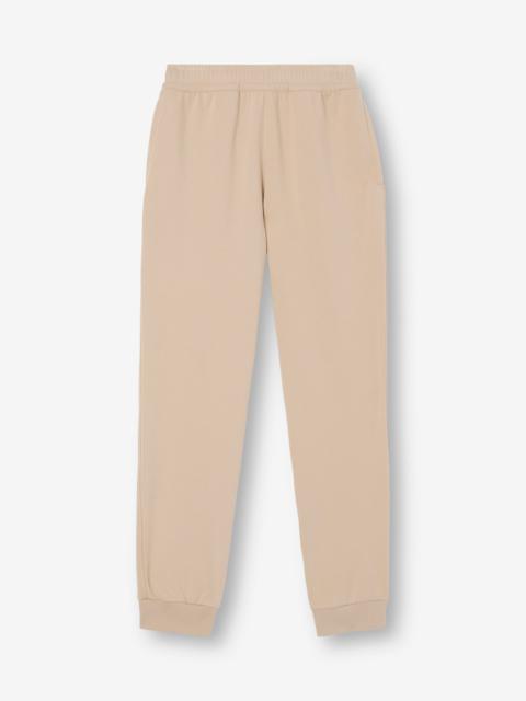 Burberry Logo Print Stretch Cotton Jogging Pants