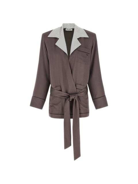 THE ATTICO houndstooth striped blazer