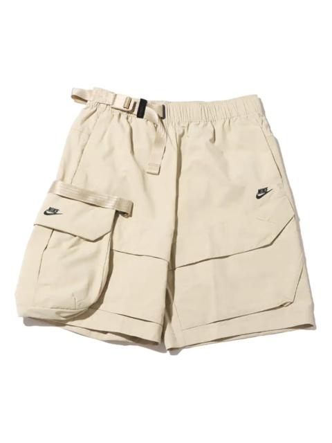 Nike Men's Nike Solid Color Brand Logo Cargo Casual Shorts Brown DM5593-206