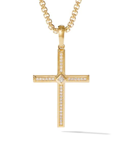 DAVID YURMAN Women's Modern Renaissance Cross Pendant in 18K Yellow Gold - Diamond