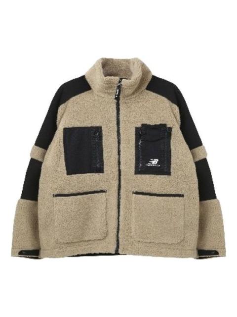 New Balance New Balance Men's New Balance Casual Colorblock Fleece Lamb's Wool Jacket Khaki MDA43121-BEI