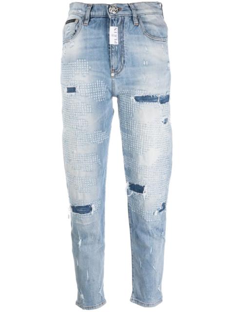 PHILIPP PLEIN Distressed Mom jeans