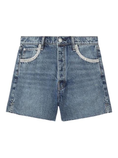 rag & bone crystal-embellished denim shorts