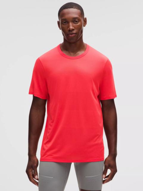 lululemon Men's Fast and Free Short-Sleeve Shirt *Perforated Stripe