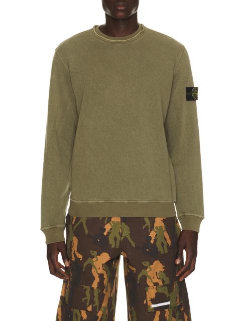 Stone Island Garment Dyed Crew Neck Sweatshirt
