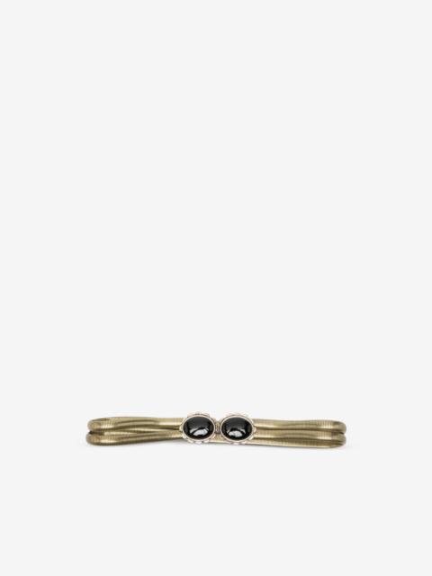 Isabel Marant gemstone-embellished snake-chain belt