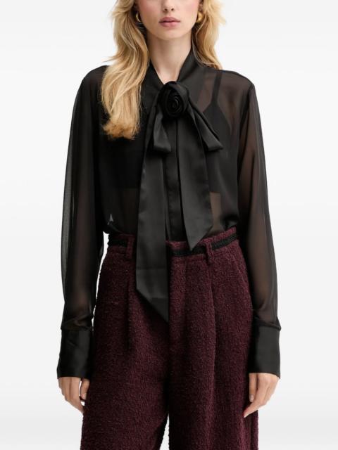 GESTUZ GZlynne bow sheer blouse