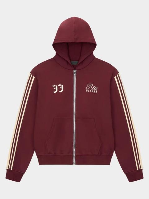 RTA Men's Striped-Sleeve Cotton Zip-Front Hoodie