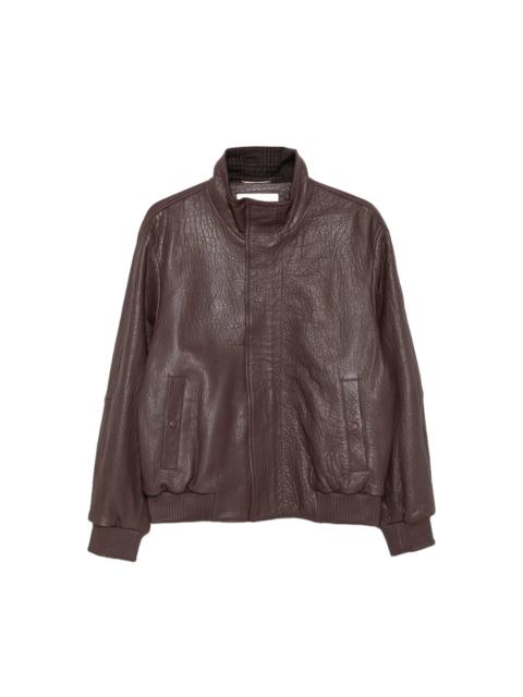 LARDINI LEATHER ZIP-UP JACKET