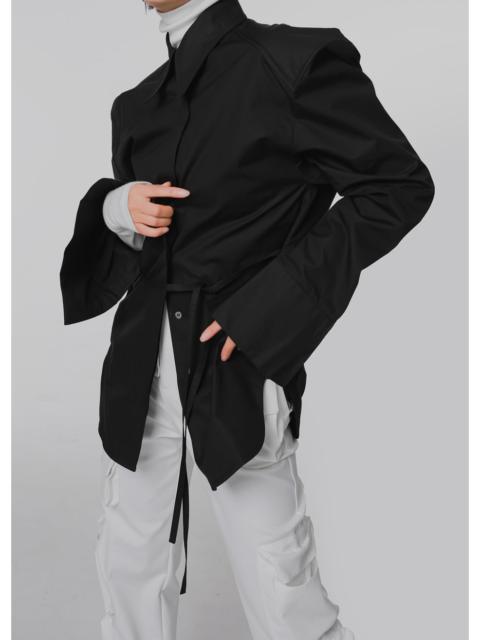 The Frankie Shop Bec Padded Shirt - Black