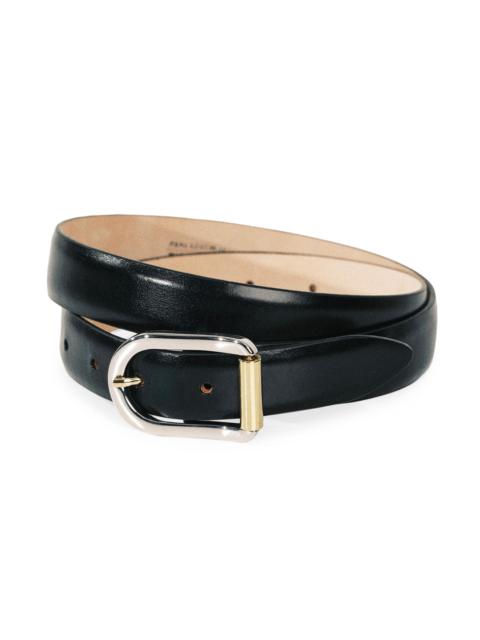DÉHANCHE Women's Mija Leather Belt - Black Mixed Metal