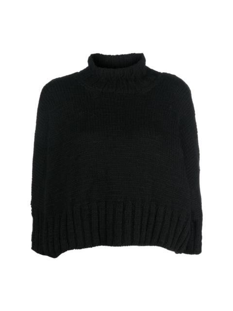 roll-neck wool jumper