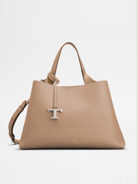 Tod's BAG IN LEATHER MEDIUM - NATURAL