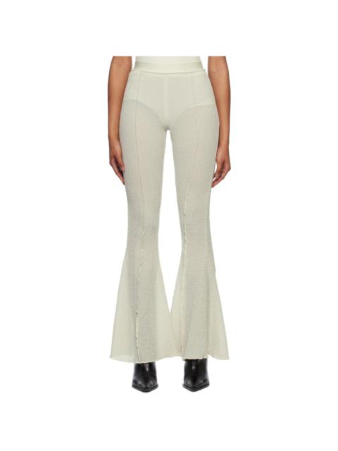 Yuzefi Off-White Flared Trousers