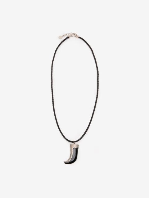 Roberto Cavalli Black Horn Necklace