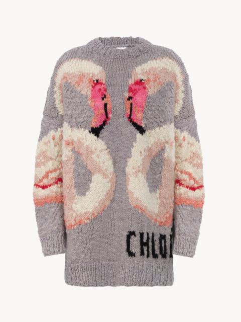 Chloé OVERSIZED LOGO SWEATER IN A WOOL KNIT