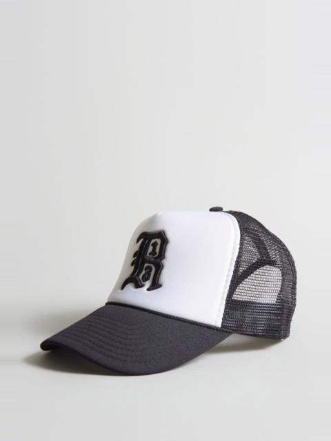 R13 R13 TRUCKER HAT - BLACK AND WHITE