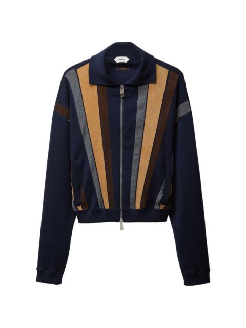 VERSACE striped zip jacket