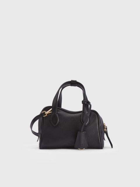 ATP ATELIER Ormelle Black Grained Leather Top handle bag