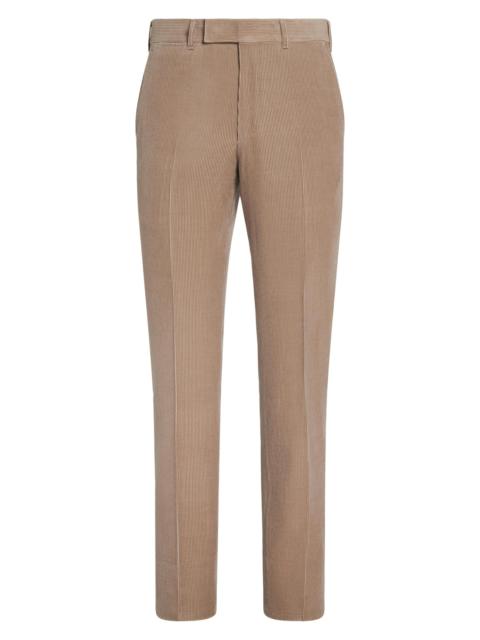 ZEGNA Men's Cashmere Wool and Silk Blend Pants - Light Taupe