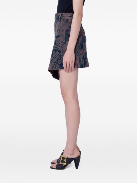 Vivienne Westwood asymmetric printed mini skirt