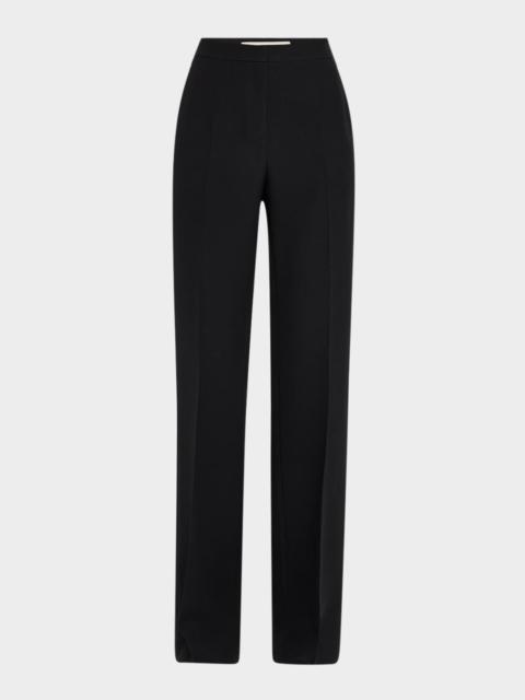 Lafayette 148 New York Saint Marks Straight Wool-Silk Pants
