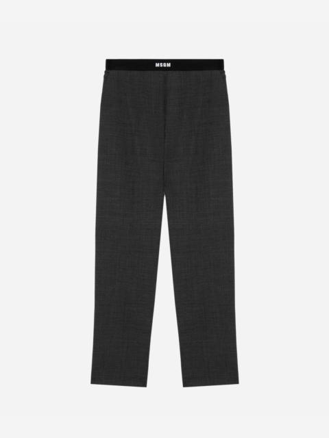 MSGM Straight-leg wool blend pants