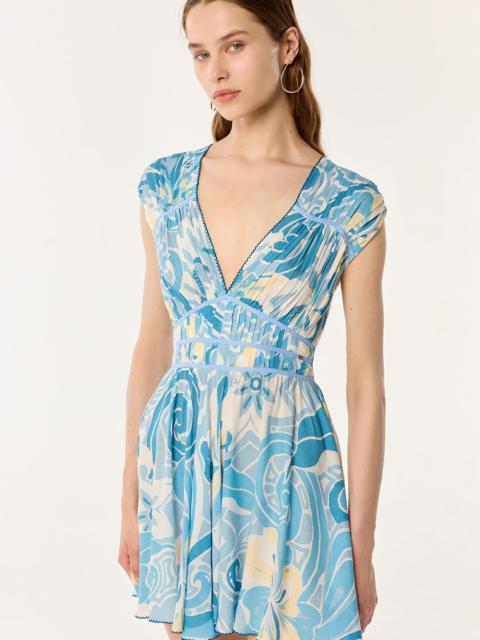 Poupette St Barth Mini Dress Ciao - Blue Fantasia
