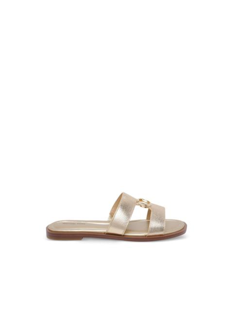 MICHAEL KORS Erin logo-plaque leather sandals