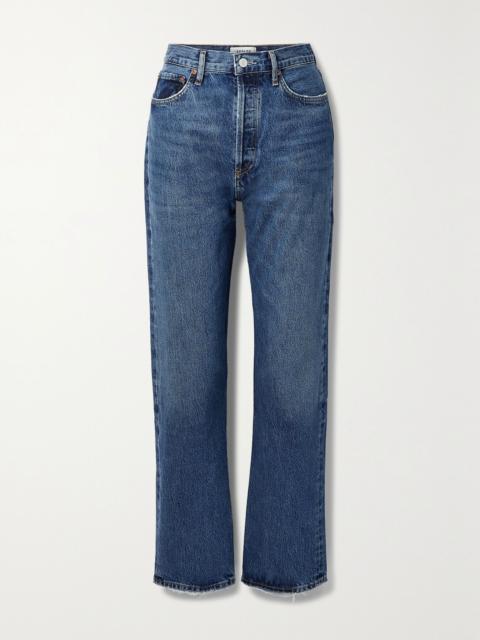 AGOLDE + NET SUSTAIN '90s Pinch Waist high-rise straight-leg organic jeans Dark denim