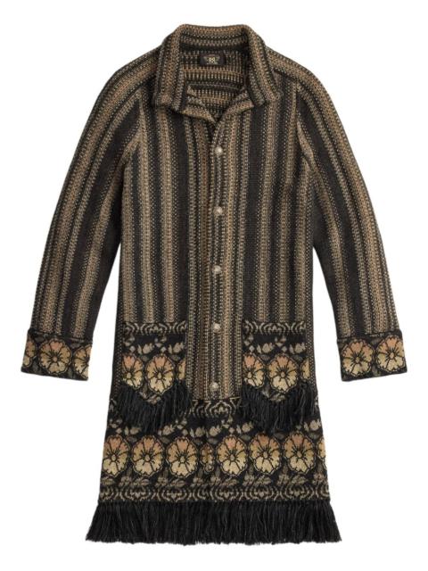 RRL by Ralph Lauren striped fringed coat