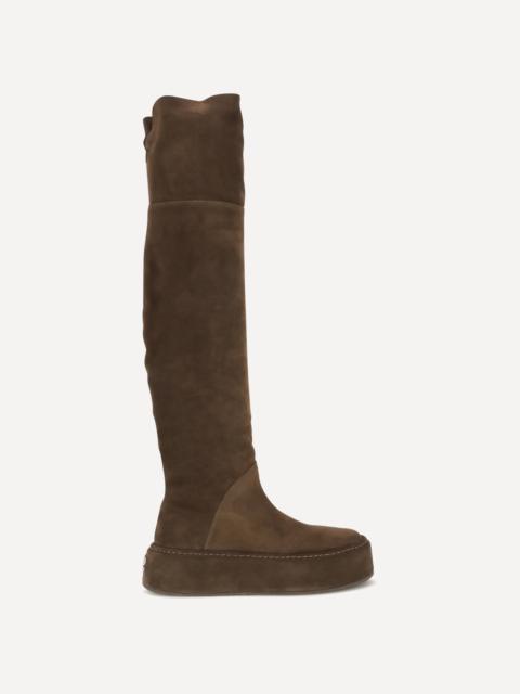 CASADEI Suede knee-high Boots